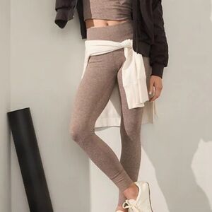 Athleta SoftLuxe High Rise Legging Pyrite Dovetail Heather S/411415